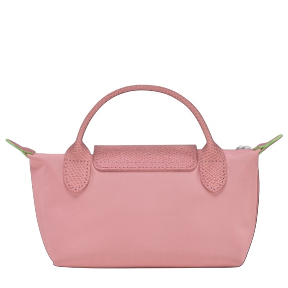 LONGCHAMP Mini Le Pliage Green Top-Handle Bag + Strap - Petal Pink - NWT! - Picture 2 of 11